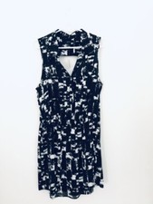 Forever 21 Womens Dress Size Large Black And White Open Back, Buttons