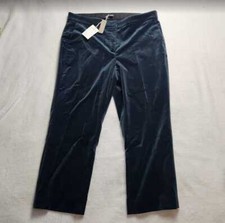 New women's 6 14 18 J Crew Kate straight leg pant in stretch black velvet