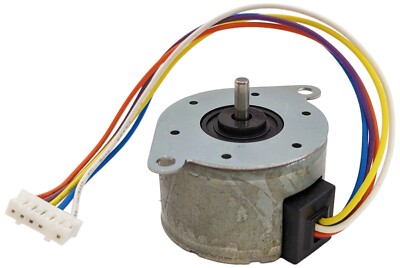 5V DC Stepper Motor Unipolar with 5 Wire Leads, 120Ω Coil, 7.5 Degrees per Step