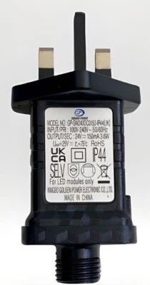 LINHAI DINGSHUN Adapter Transformer for LED lights. 31V, 3.6W IP44, 8 Function. UK Seller.