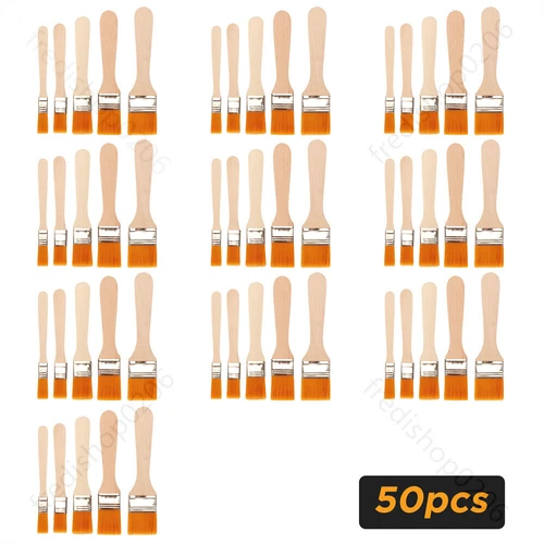 50 Piece Nylon Paint Brush Set, photo 3