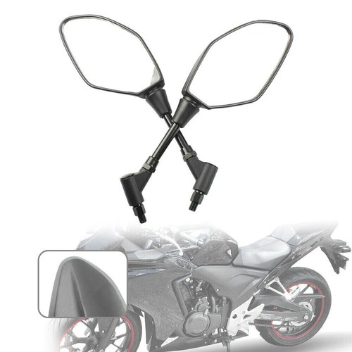 1pair Motorcycle Rearview Mirror Fits For FZ07 MT-07 2014-2017 2015 2016 Black - Picture 7 of 12