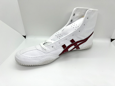 Asics Boxing Wrestling Shoes 1083A001 White Maroon Line Silver EX