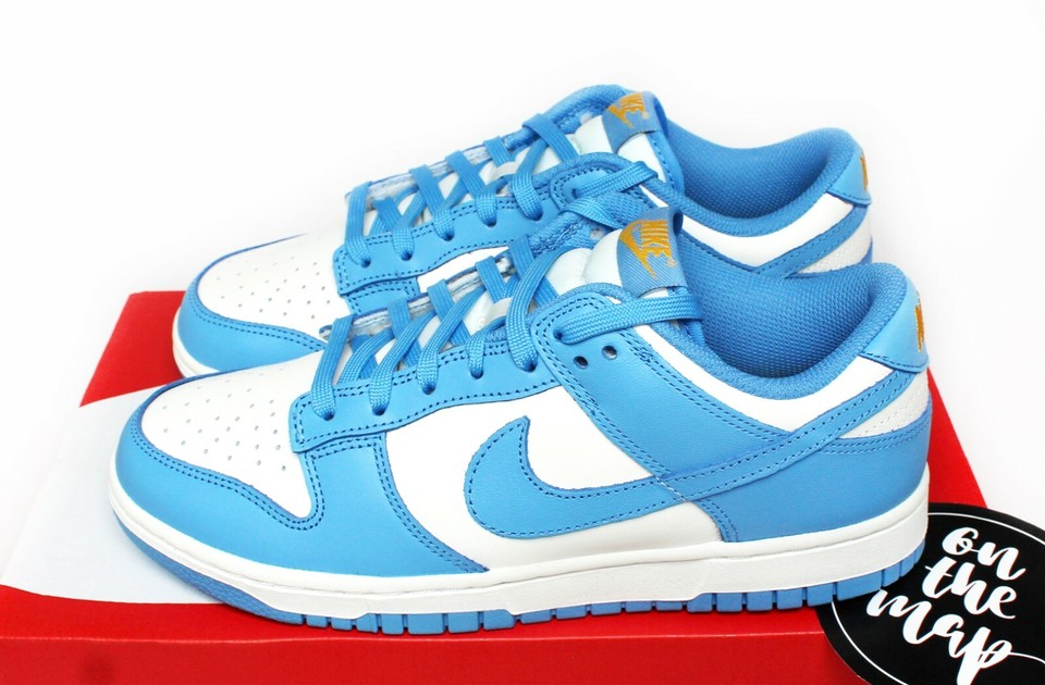 nike white and blue dunks