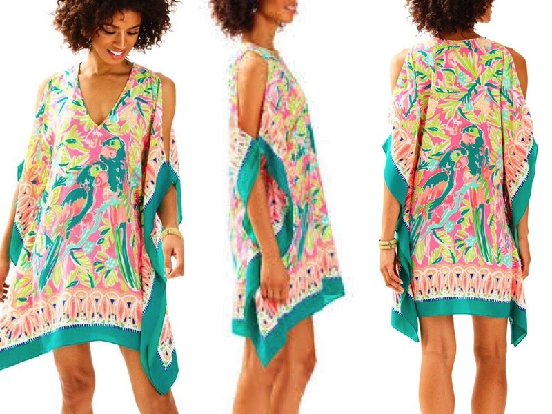 lilly pulitzer atlin silk caftan