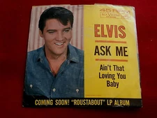 ELVIS PRESLEY~ASK ME~AIN'T THAT LOVING YOU BABY~SLEEVE ONLY RCA 47-8440~ POP 