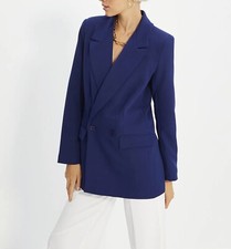 NWT Vintage Bloomingdale  s 100 Silk Purple Deep V Blazer 4