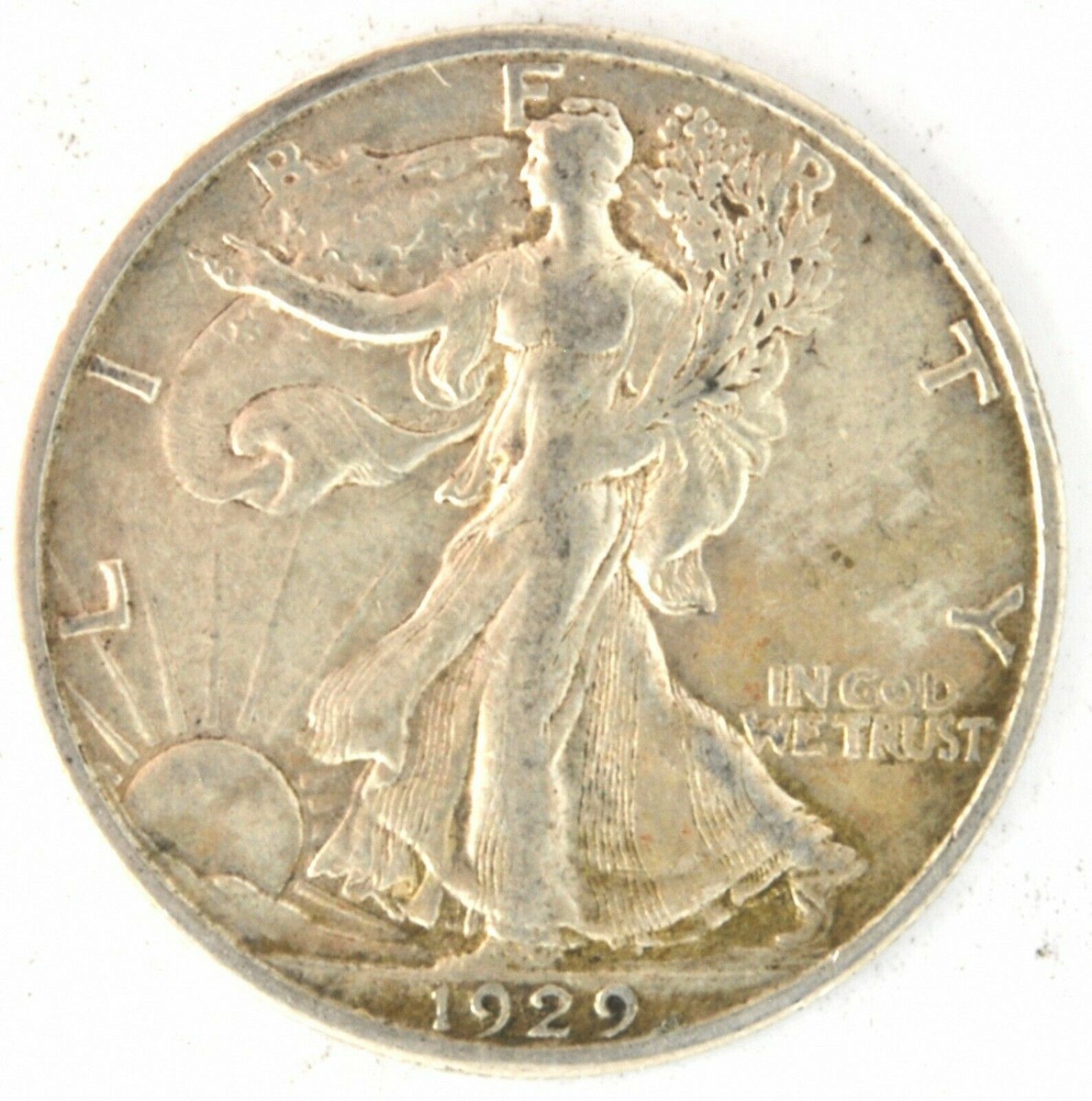 Perna Krick (アメリカ1909-1991)ペルナクリック　少女像 1929 S Walking Liberty Half Dollar US 90% Silver 50 Cent Coin San