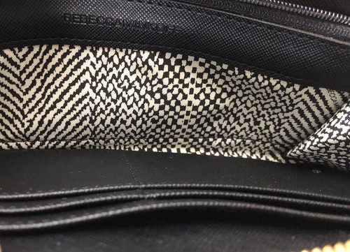 New REBECCA MINKOFF Ava Zip Around Studded Wallet Saffiano Leather White - Picture 13 of 19