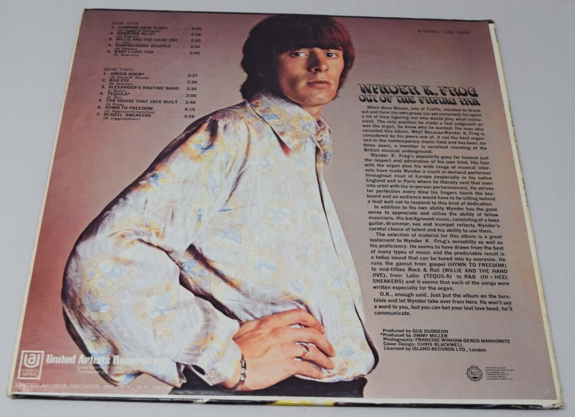 JAZZ BLUES ROCK Wynder K Frog Out Of The Frying Pan UAS6695 Mick
