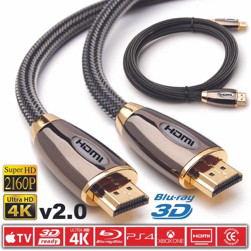 Cable HDMI PREMIUM v2.0 HD Alta Velocidad 4K 2160p Cable 3D 1m/2m/4m/5m/10m/15m/20m - Imagen 6 de 11