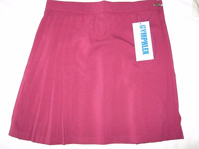 GYMPHLEX Mädchen/Damen MAROON Schule Gym Kilt/Rock W30'' Passform W29-32 NEU!