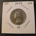 1948-D Washington Silver Quarter In Extremely Fine Condition