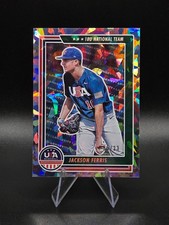 2022 USA Baseball Stars and Stripes Longevity Cracked Ice #95 Jackson Ferris /23