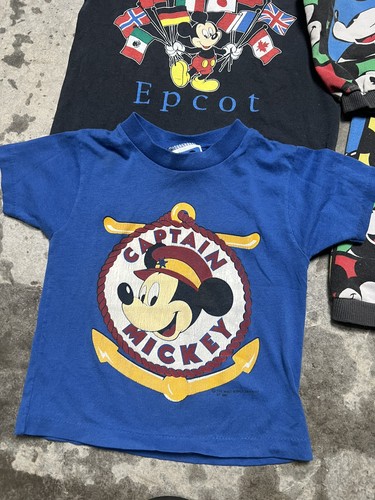 Vintage Mickey Mouse Shirt Youth Kids 90s Lot Of 2 Shirts And A Sweatshirt - Picture 3 of 9