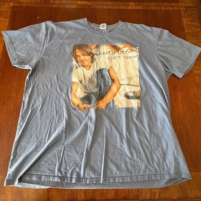 Keith Urban Get Closer 2011 World Tour T-Shirt Blue Size 2XL Vintage Country Tee