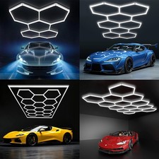 5-28x Hexagon LED Lampe Deckenleuchte für Garage, Werkstatt,Fitnessstudio,Keller