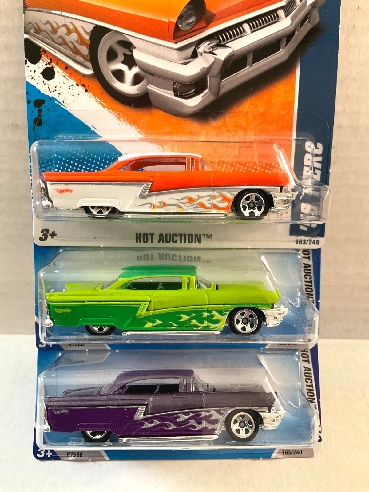 Hot Wheels 56 MERC Lot! Green, Purple & KMART Exclusive Orange - 2010 #163