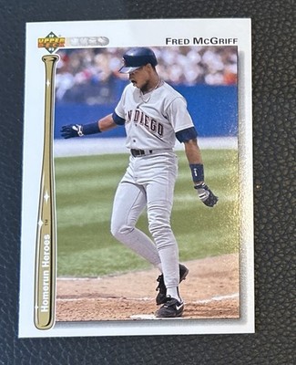 1992 Upper Deck Baseball Fred McGriff Homerun Heroes Insert #HR10 HOF