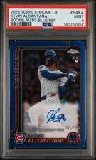 2025 Topps Chrome L/E Kevin Alcantara RC Blue Refractor Auto /150 Color Match!
