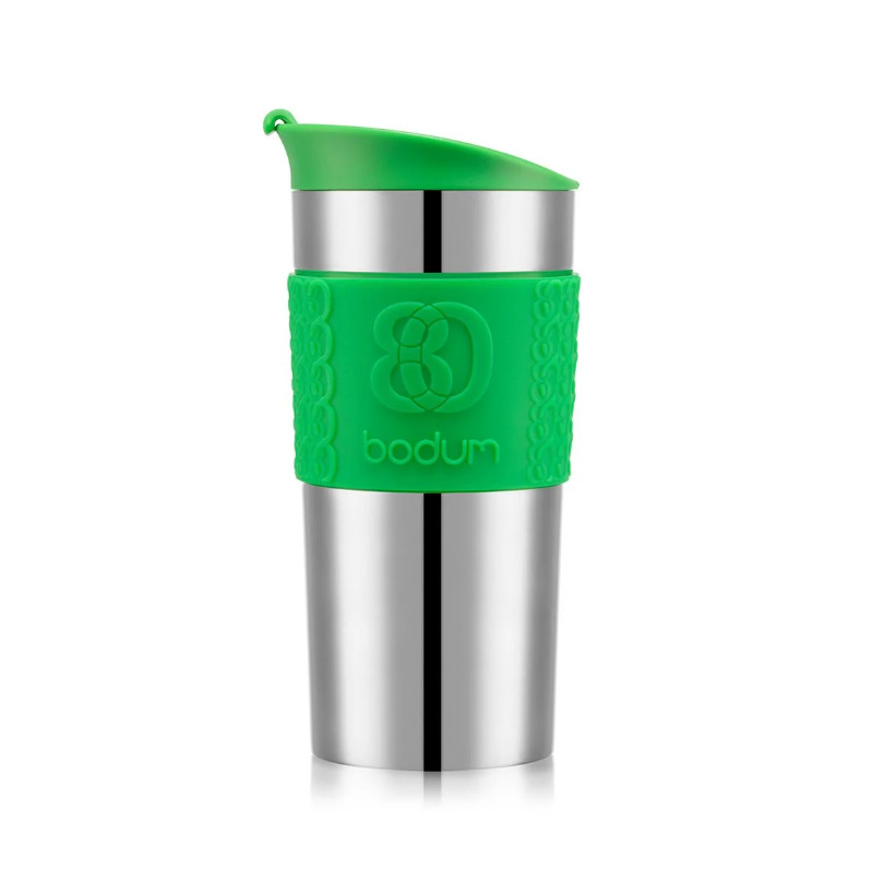 Bodum Travel Mug Stainless Steel Green 350ml Vacuum Insulated Coffee Tea Mug New