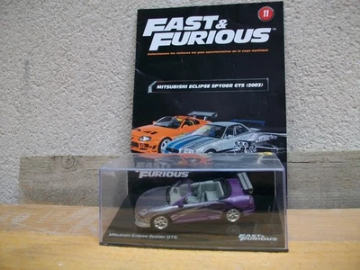 American Fast & Furious N°11 Mitsubishi Eclipse Spyder GTS - 2003 et son livret - Photo 1/3