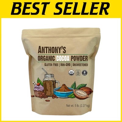  Anthony's Organic Cocoa Powder 5 lb - Unsweetened Free USA  Shipping