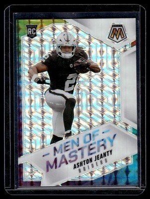 2025 Panini Mosaic Men of Mastery Mosaic Silver Ashton Jeanty Rookie Las Vegas