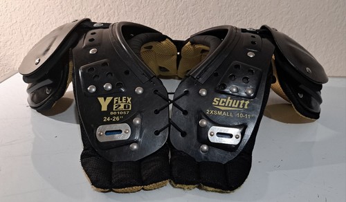 Schutt Football Shoulder Pads Y Flex 2 24-26" Youth 2XSmall 10-11" Black Yellow