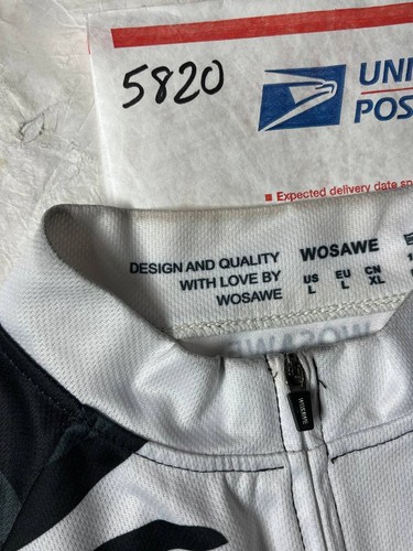 Maglia ciclismo Wosawe taglia grande nera bianca stampa osso scheletro - Foto 11 di 11