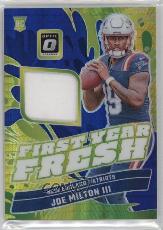 JJ McCarthy Panini Donruss Optic #235 Blue Hyper