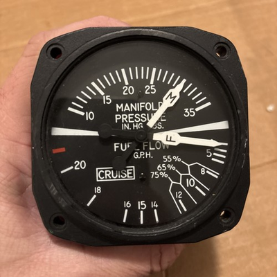 #ad #ad Manifold Fuel Pressure Gauge P N 6331 *UNTESTED* Aircraft Airplane G.P.H. H55 $149.99