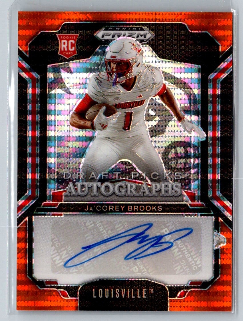 2025 Panini Prizm Draft Picks Ja’COREY BROOKS (#DPA-JBS) ORANGE Pulsar AUTO /75