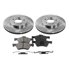 Front Brake Disc and Pad Kit For 2010-2012 Ford Escape Plain Surface Ceramic