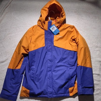 Columbia Bugaboo fleece Interchange Jacket Youth XL 18-20 blue orange  