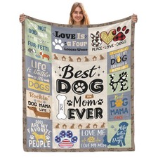 Dog Mom Gifts For Women Mothers Day Dog Lovers Throw Blanket 50x60 Inch