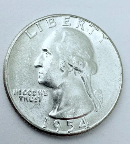 1954-P Washington Quarter 25c XF EXTRA FINE CONDITION 90% Silver #2641