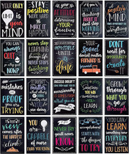 20-Pack 13X19 in Motivational Classroom Posters - Chalkboard-Style Wall Decor, C