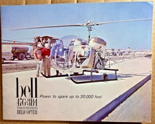 Bell 47 -G Brochure and Sales literature with Aerial Application Book