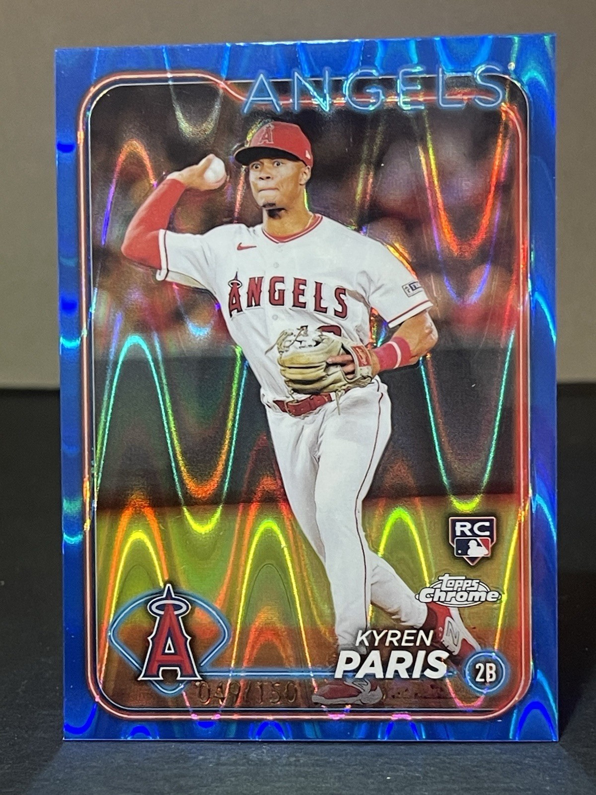2024 Topps Chrome - Kyren Paris #151 Blue RayWave Refractor /150 (RC)
