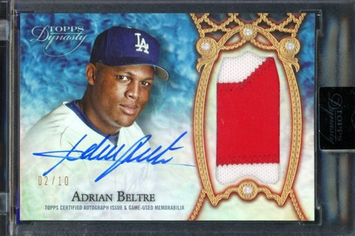 2022 Topps Dynasty Adrian Beltre Auto Patch Relic /10 LA Dodgers #DAP-ABE5