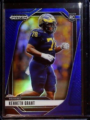 2025 Prizm Draft Picks #62 Kenneth Grant Prizms Blue R/hand extended down