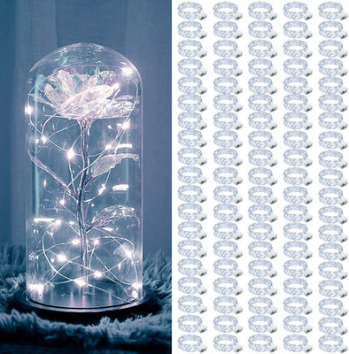 100 Pack Battery Operated Fairy Lights, 20 Mini LED String Lights for Decor