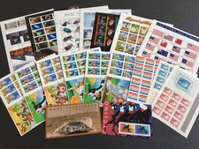 US STAMPS Huge Lot of Full Panels Souvenir Sheets, Stamp Booklets FV $92.60 MNH