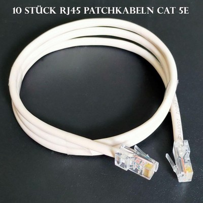 10X RJ45 PATCHKABEL CAT5E 1M LAN NETZWERKKABEL ETHERNET GEPRÜFT SET NEU