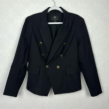 House Of Harlow 1960 Blazer Dark Academia Gold Hardware Black Stretchy Jacket