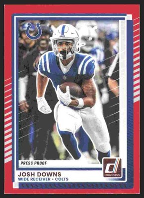2025 Donruss #42 Josh Downs Press Proofs Red