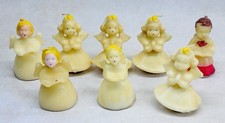 Vintage Gurley Angel And Choir Candles Lot Of 8 Small Tavern Style 3 Inch 1950s