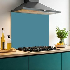 Teal Glass Kitchen Splashback | 6mm Toughened Heat Resistant Glass
