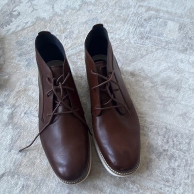 COLE HAAN Grand Os Brown Leather Round Toe Lace Up Chukka Boots EUC Cole Haan Grand.Os Brown Boots for Men for sale | eBay main image 4